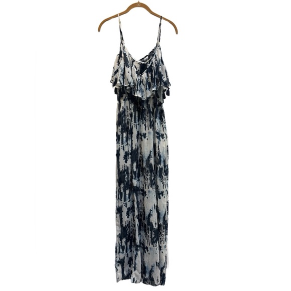 Abercrombie & Fitch Tassel Maxi Dress – Sheer Blue/White Tie Dye Beach Coverup🌊 - Picture 6 of 10
